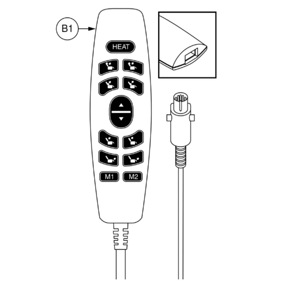 illustration of remote from its instruction manual