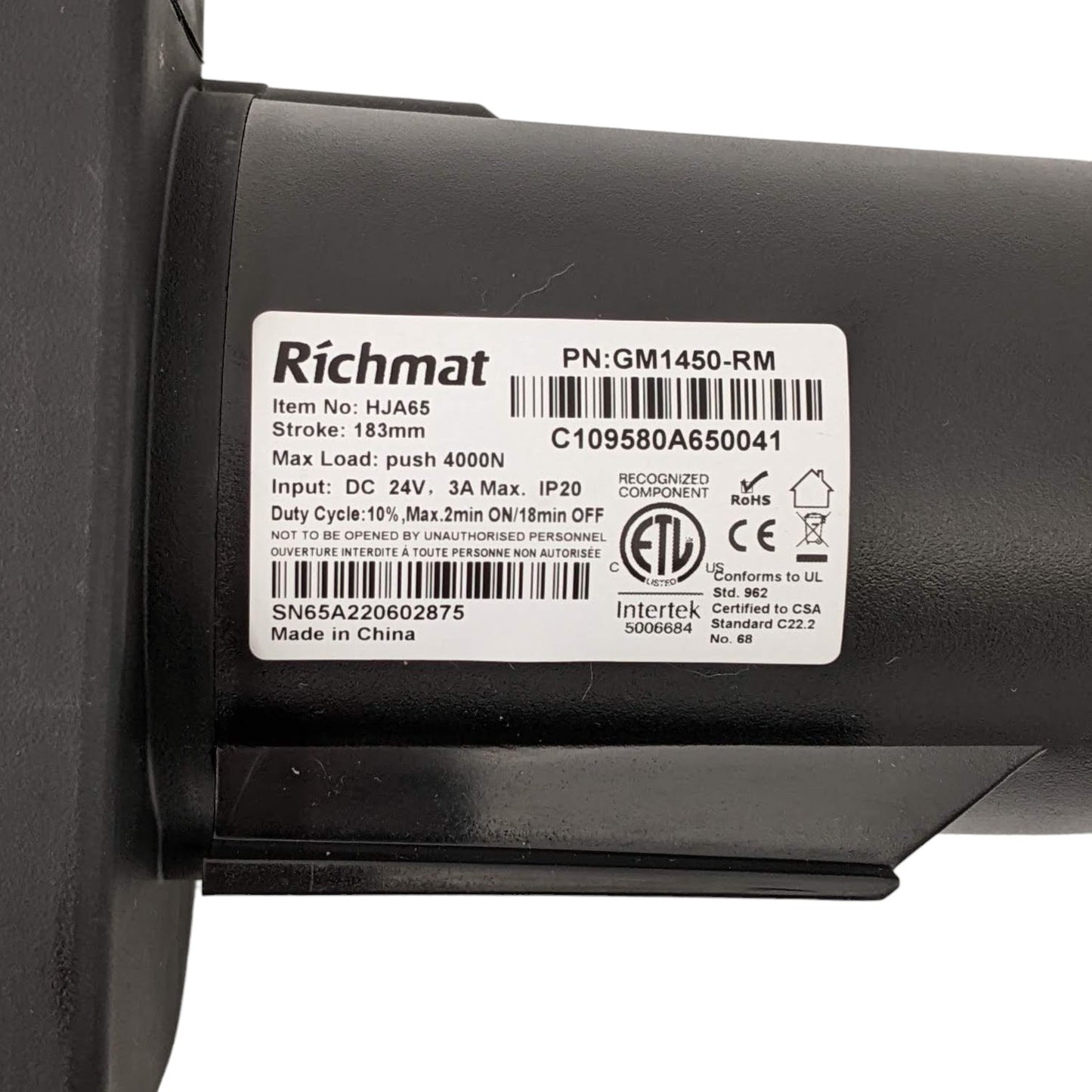 Golden Technologies - Motor - GM1450-RM - Richmat HJA65