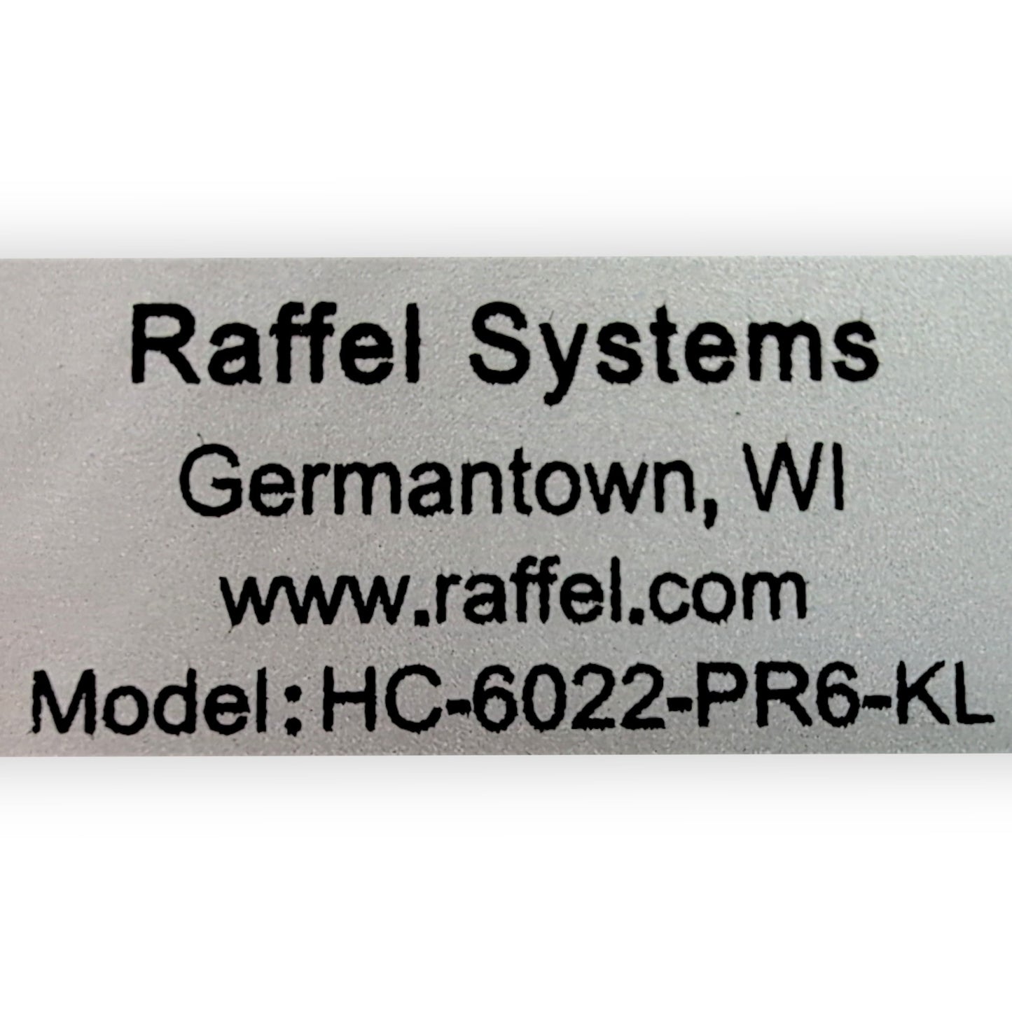 product label with Model Number: hc-6022-PR6-KL