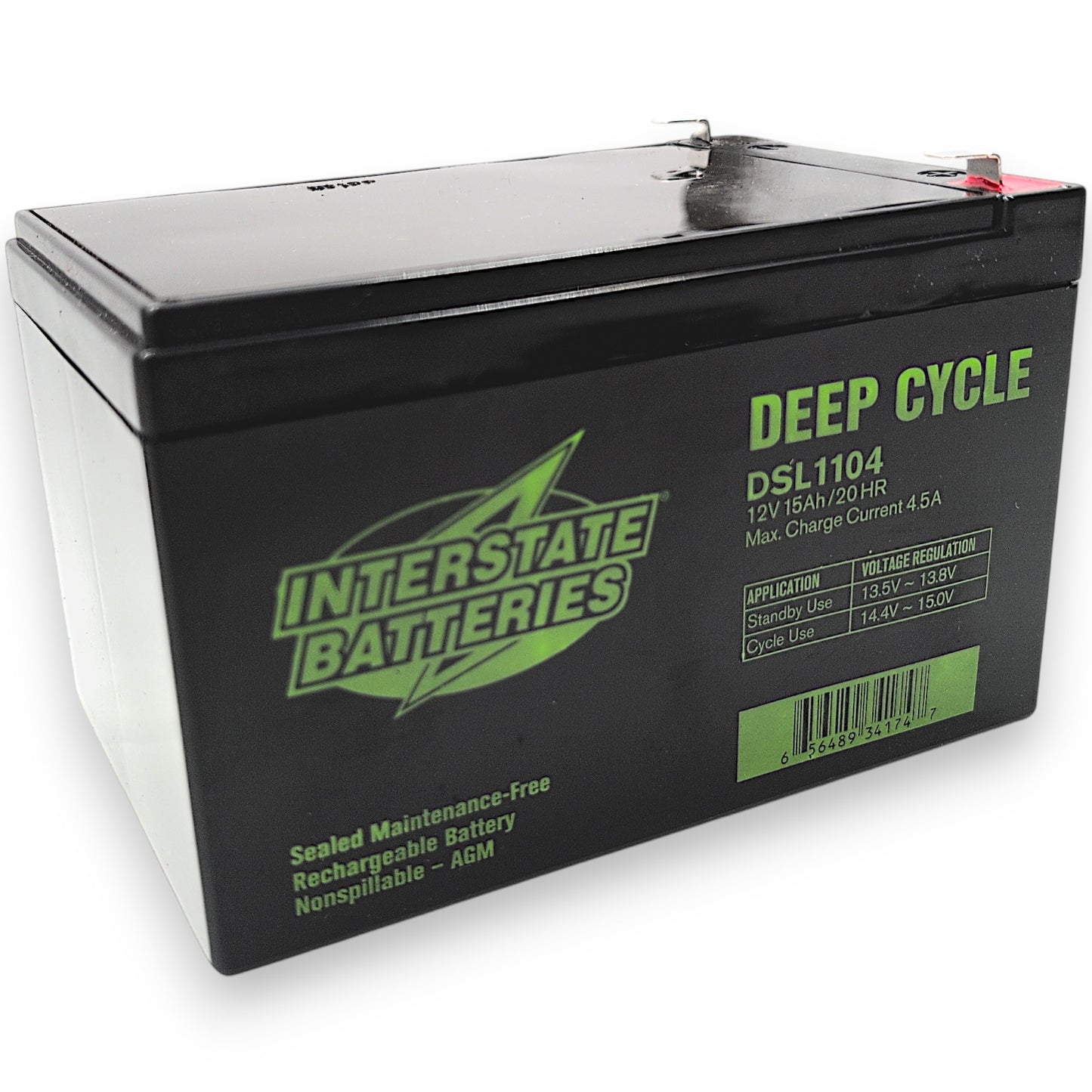 Interstate Battery DSL1104 | Upgrades BATLIQ1013, MBE-BATT1212-F2, MKB-ES12-12, PSB-BATT