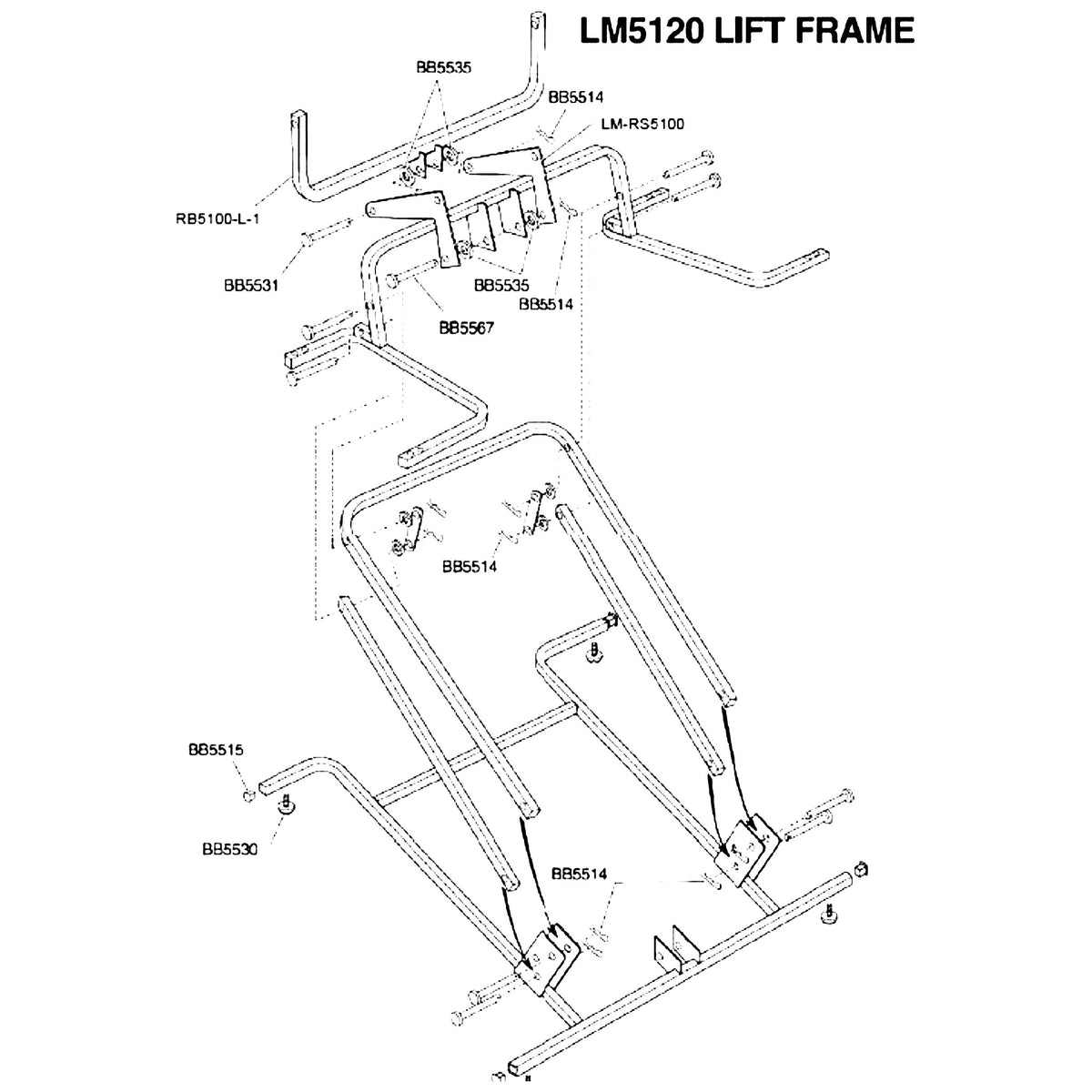 Golden Technologies LM5120 Lift Frame service manual diagram