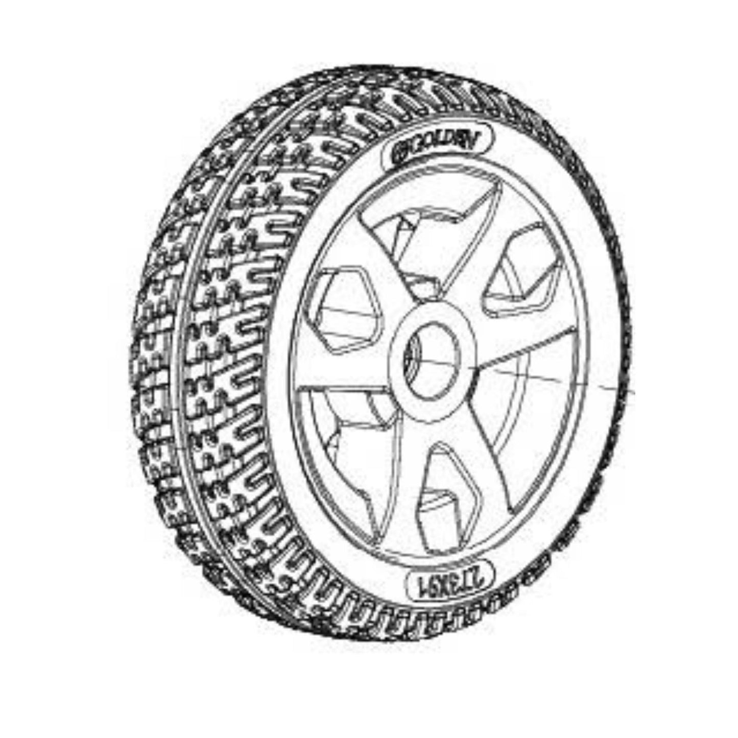 Golden Technologies Companion Front Wheel Assembly Black (MBW-0022)