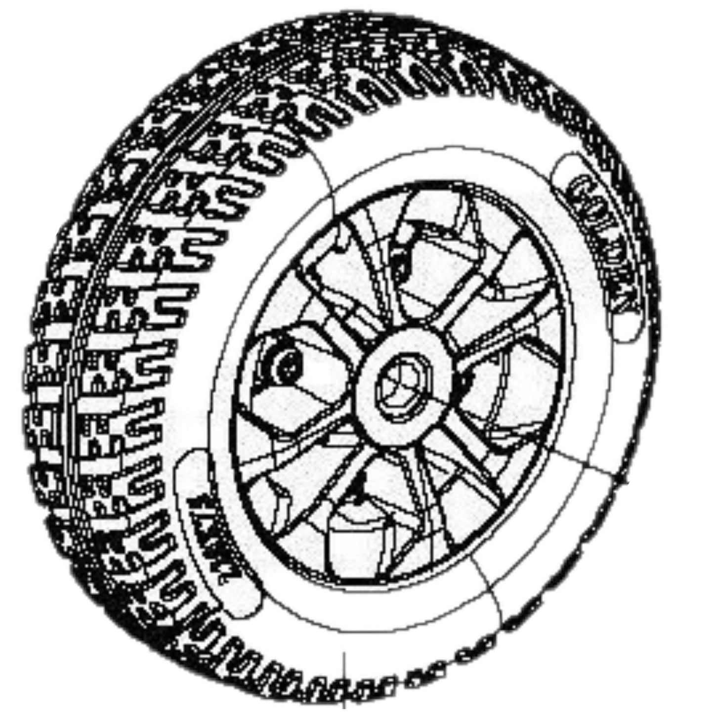 Golden Technologies 9" Companion 3-Wheel Scooter Front Wheel - MBW-C40-MAG-AL-F9