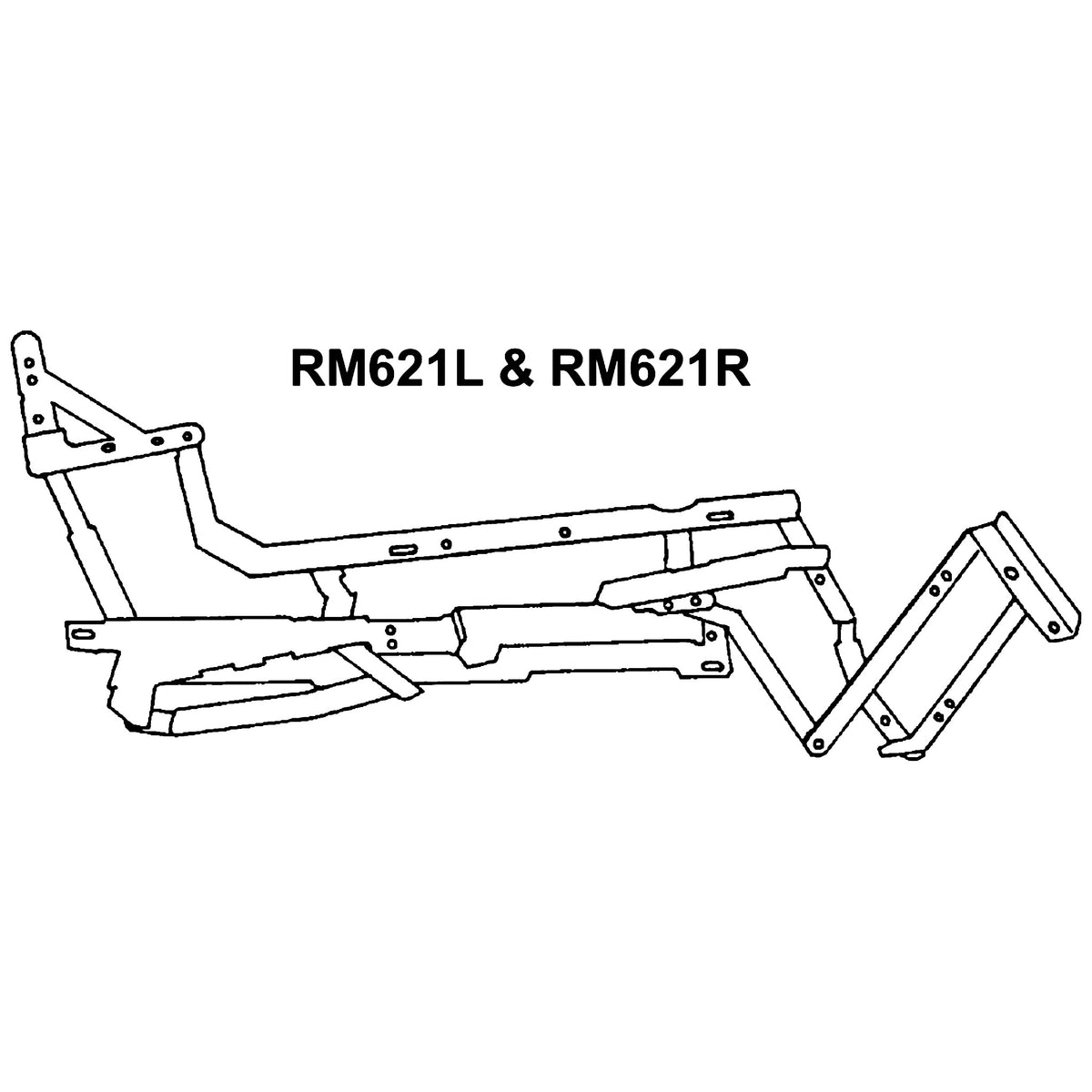 Golden Technologies RM621L Recline Mech 3 Way Left service manual diagram