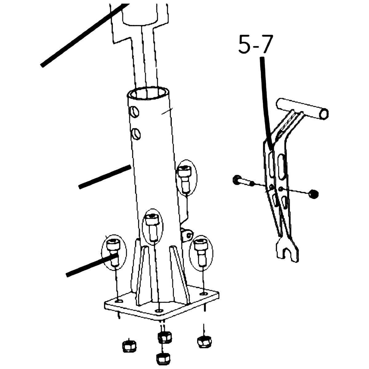 Golden Technologies SE06A107 Handle, Frame Release For Companion GC240/340/440 parts diagram