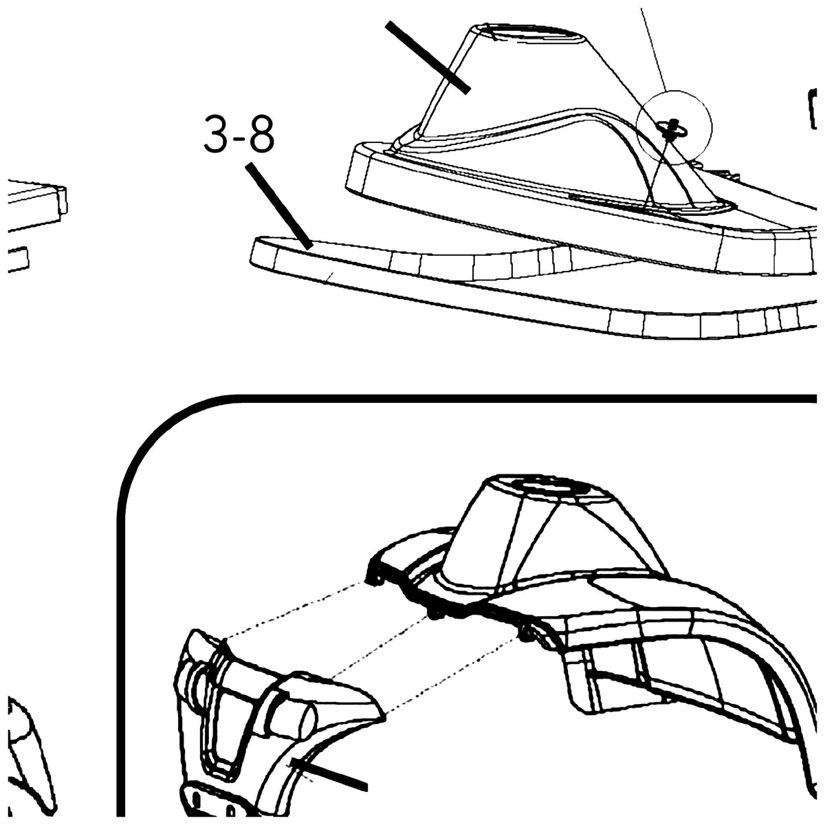 Golden Technologies SE07P505 Trim, Front For Companion GC340 parts diagram