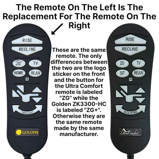 Golden Technologies ZG+ Comfort Zone 3 Remote Hand Control | ZK3300-HC