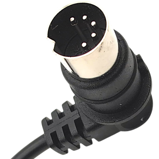 closeup of the 5-pin, 90 degree angle connector