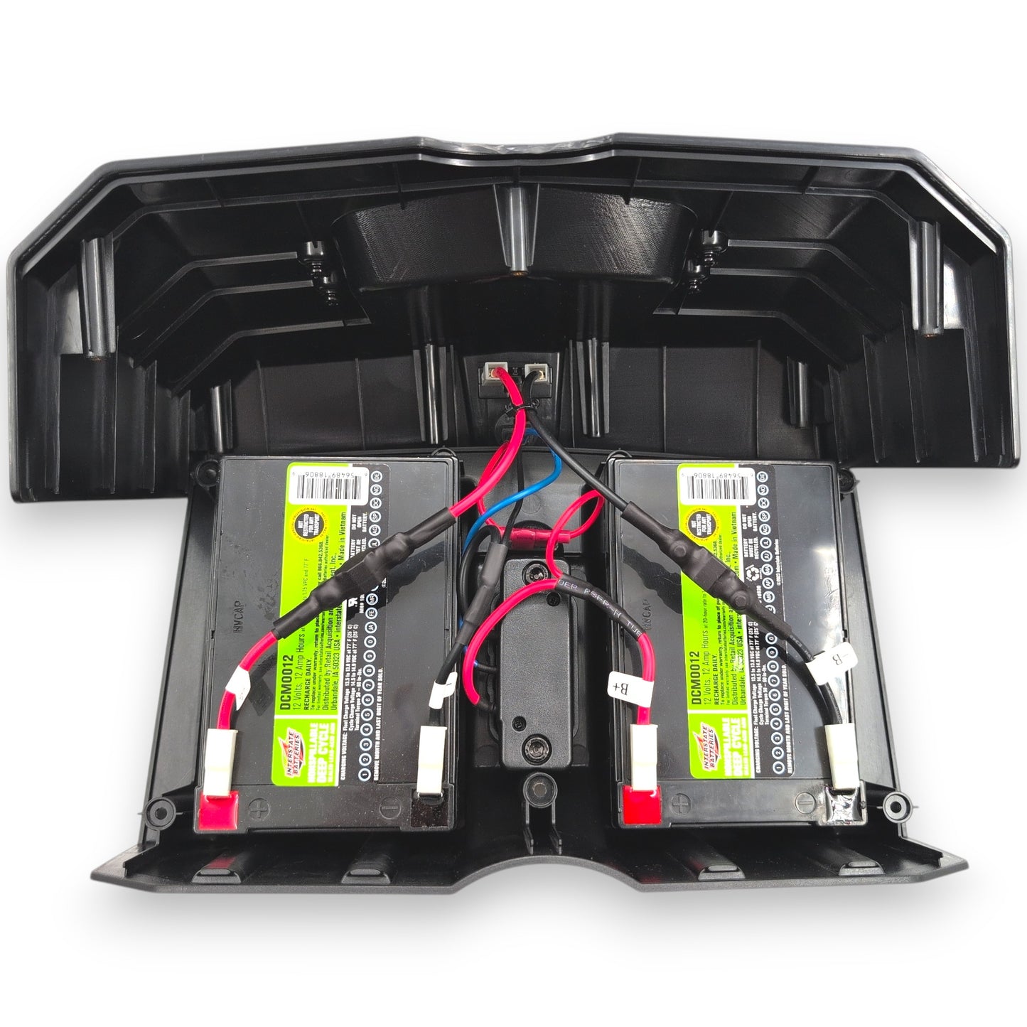 battery box with interstate DCM0012 batteries installed.
