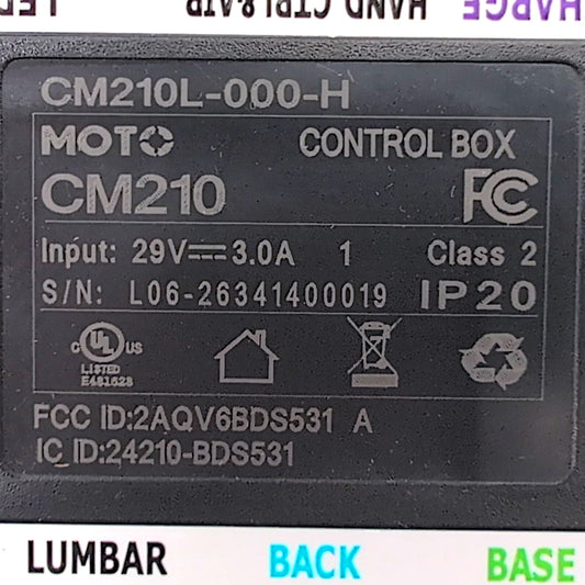 Moto Motion CM210L-000-H Control Box for Mega Motion Lift Chairs