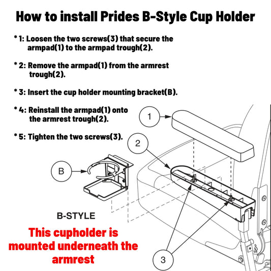 Pride Mobility & Quantum B-Style Cup Holder ACCASMB2287