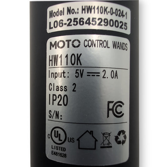 closeup of the remotes product label