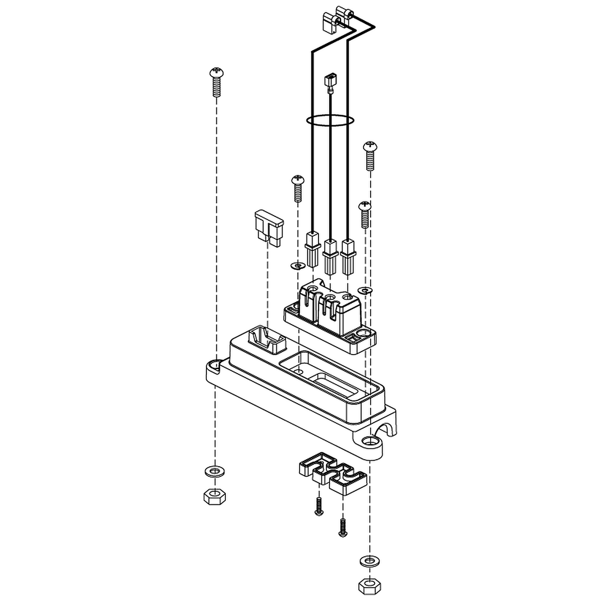 Pride Mobility (ELE153022), Dynamic battery connector and controller assembly for XLR consoles on Go-Go Elite Traveller scooters.