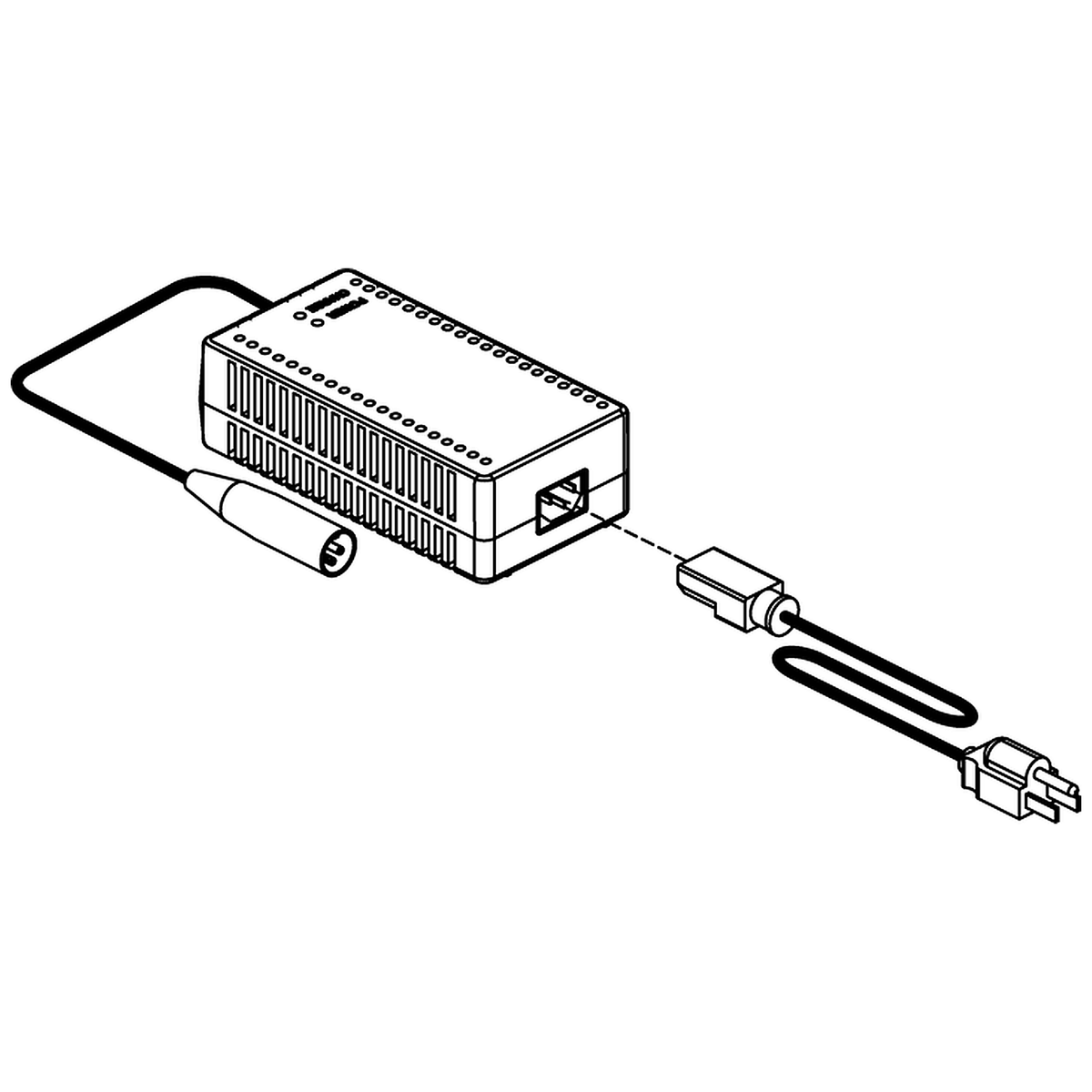 Pride Mobility (ELE1803400), off-board battery charger, 28.6V DC at 3.5 amps, with USA cordset.