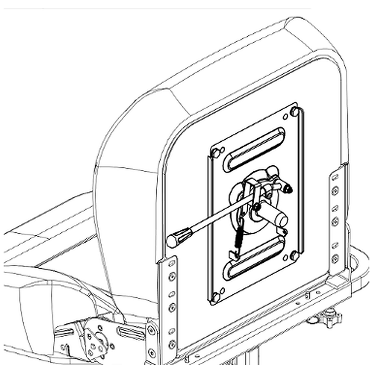 Pride Mobility (MEC151655), Pride parts diagram of the CRS 20 high-back seat showing the CRS-22 seat plate assembly with fasteners, item A2.