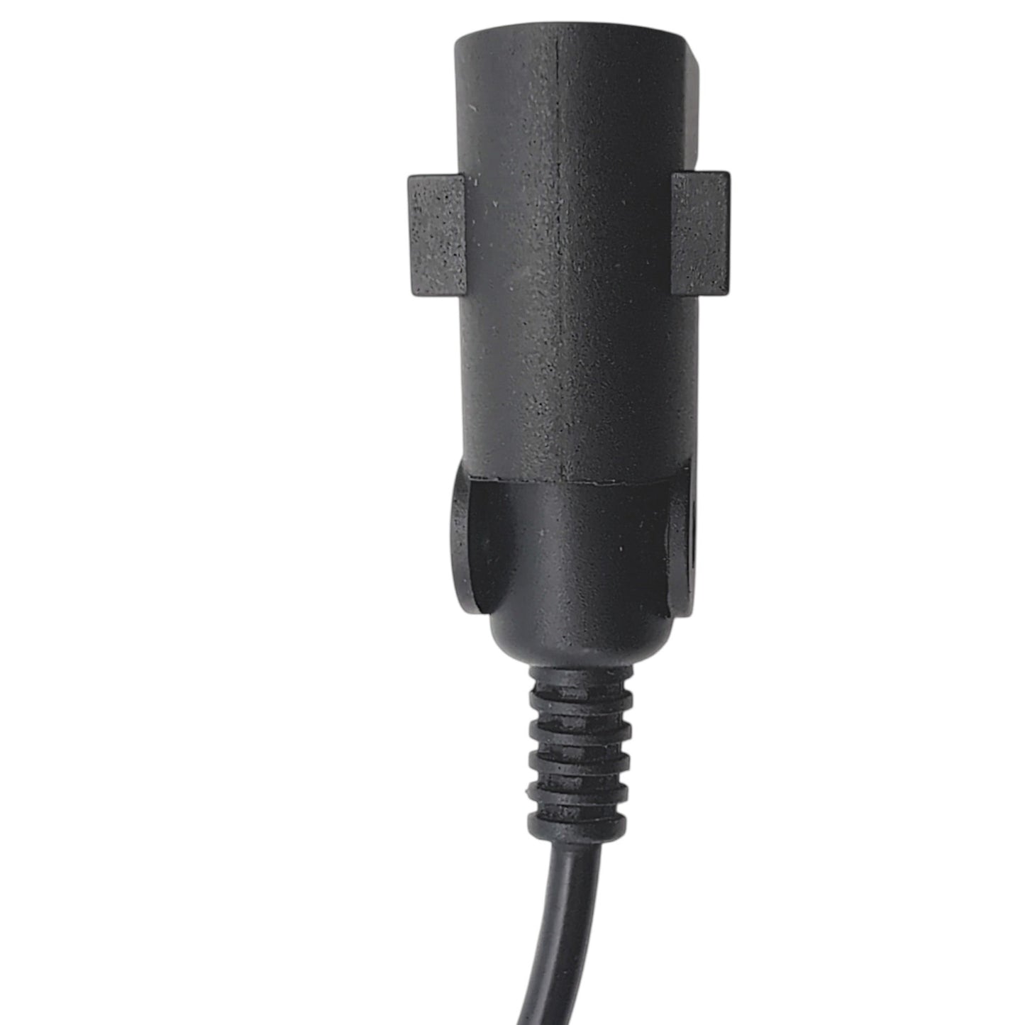 top view of the female 2-pin connector with clamp