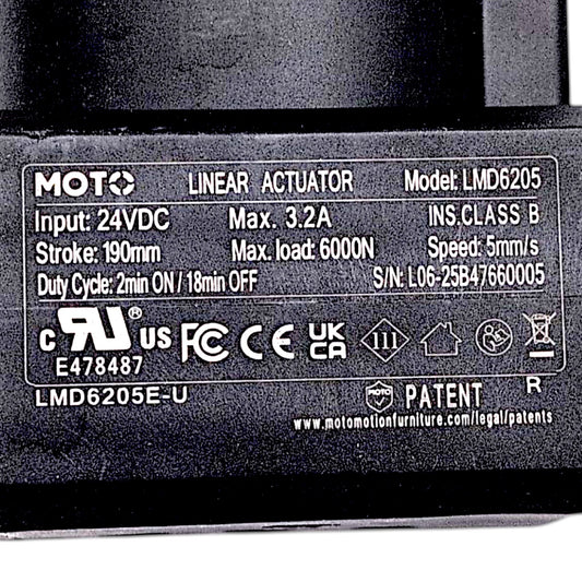 Pride Mobility - Seat Lift Recliner Chair - Motor Lift Actuator - LMD6205E-U - MOT1804019