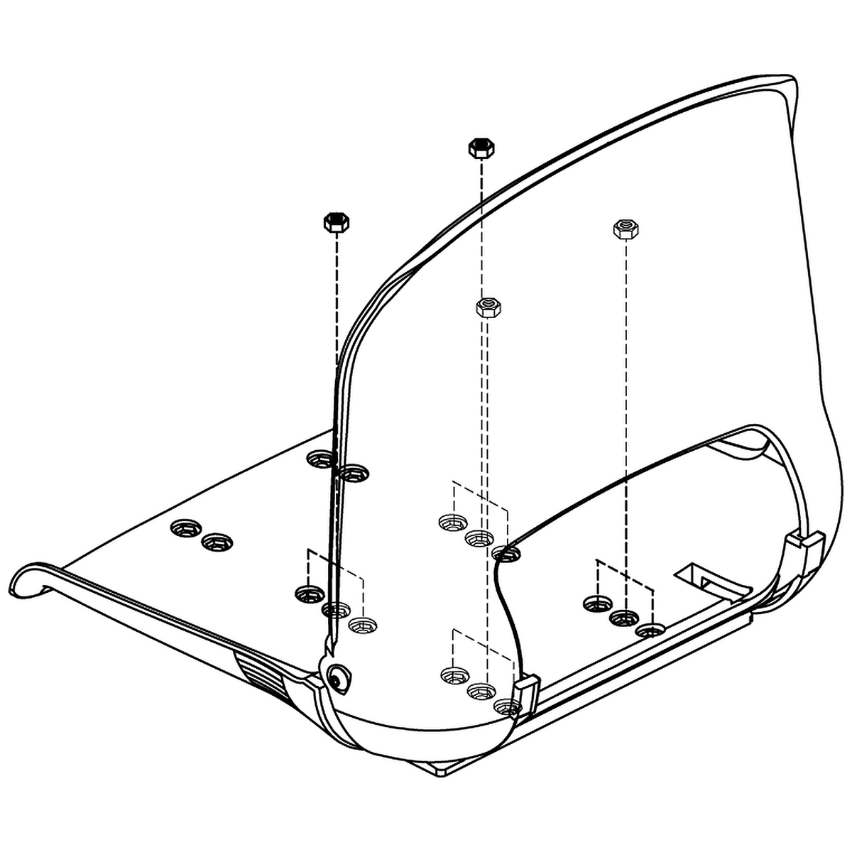 Pride Mobility (PLSASMB2053), molded plastic seat back and seat base assembly, 17 inch by 17 inch.