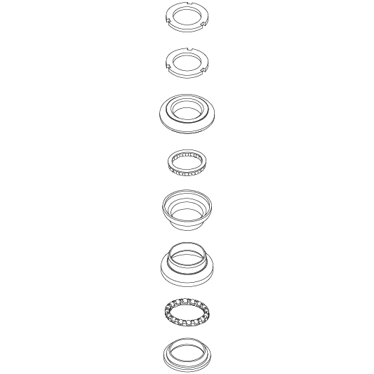 Pride Mobility Bearing and Race Kit part number HDWASMB1000, parts drawing