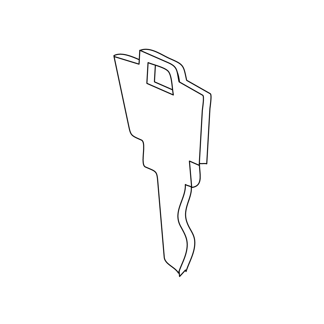 Pride Mobility Coated Key A126 part number KEYSCO1007, parts drawing