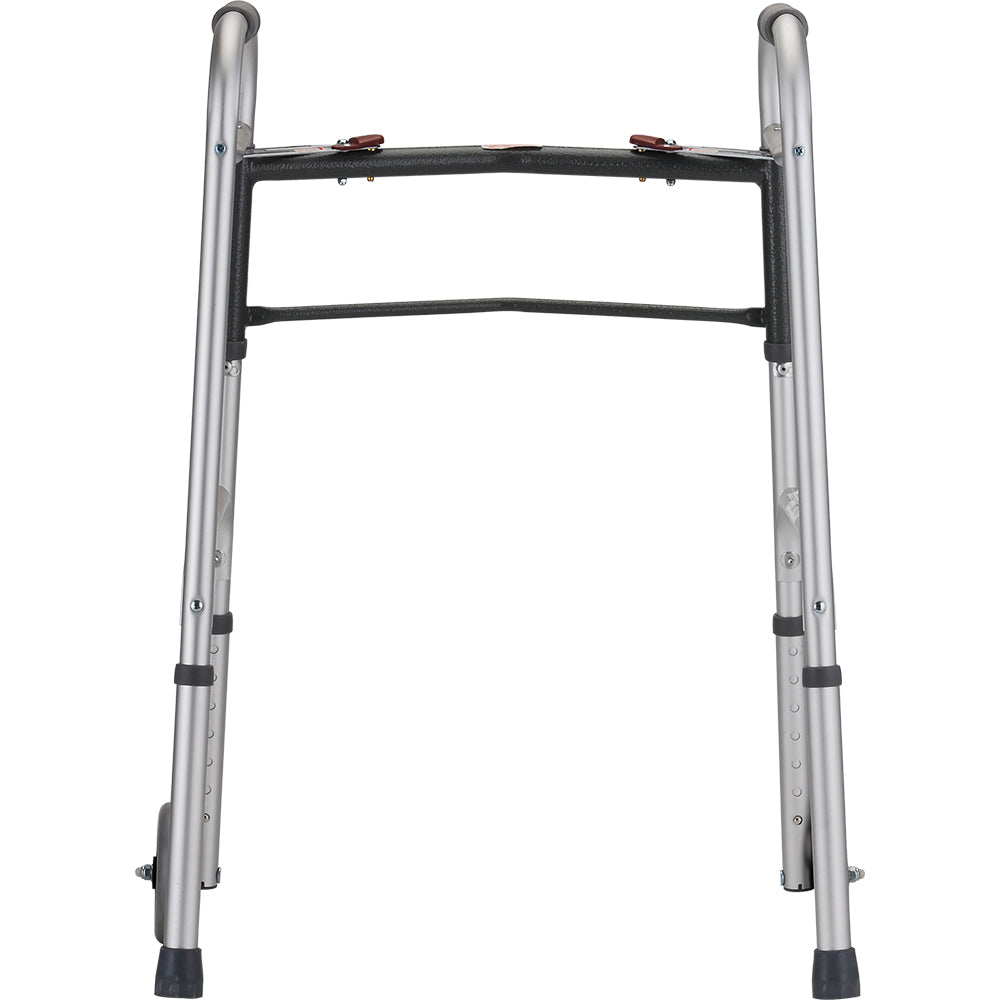 Standard Two Button Folding Walker With 5" Wheels 4090DW5