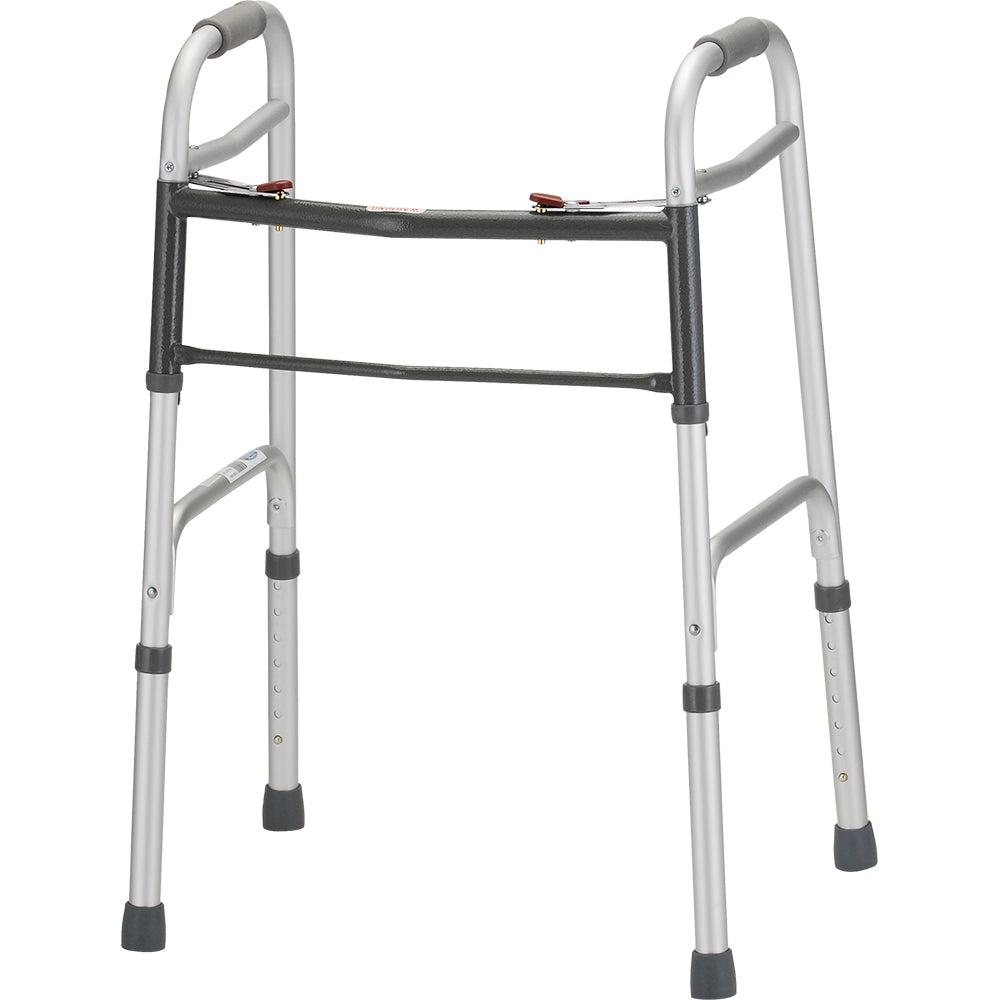 Standard Two Button Folding Walker 4090