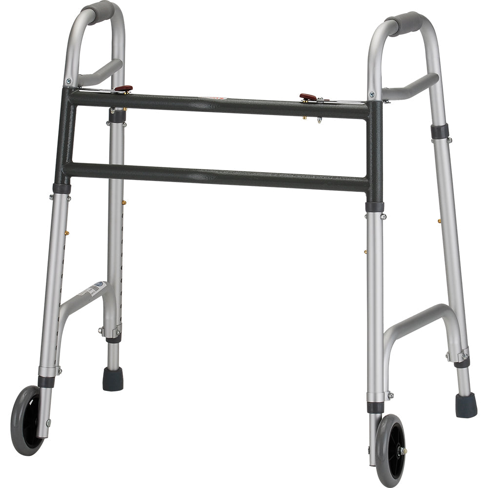 Standard Heavy Duty Folding Walker With 5" Wheels 4095DW5