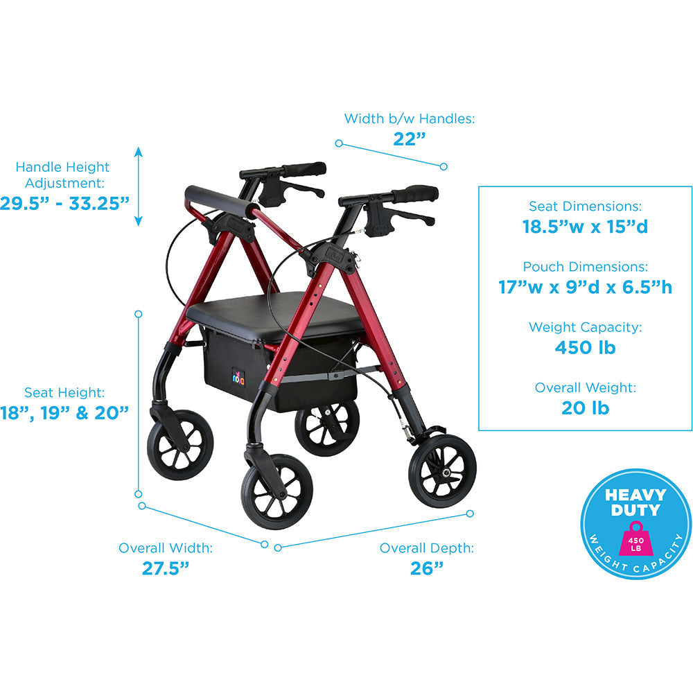 Nova Medical - Star Heavy Duty Petite Rollator 4279