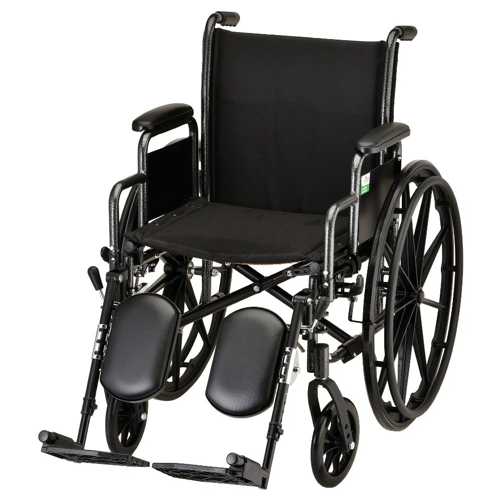 Nova Medical - Hammertone Wheelchair - 16" With Detachable Arms & Elevating Legrest 5160SE