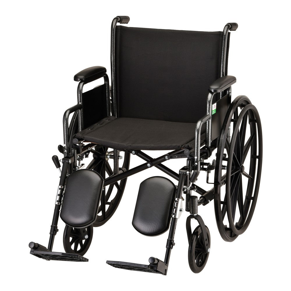 Nova Medical - Hammertone Wheelchair - 20" With Detachable Arms & Elevating Legrest 5200SE