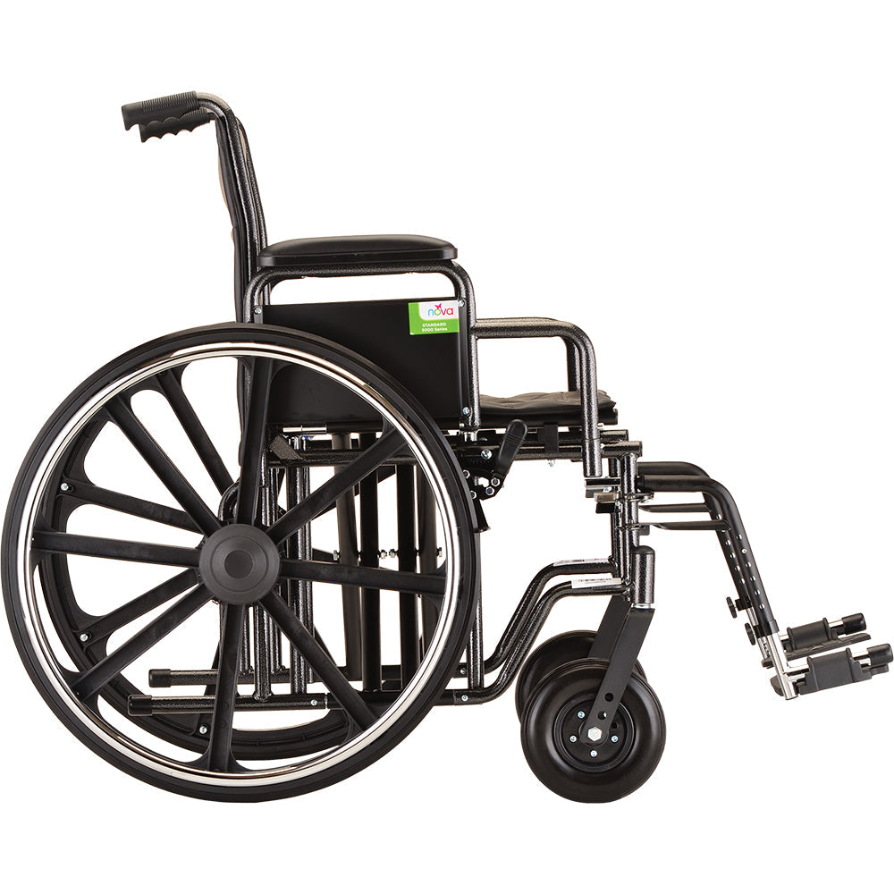 Hammertone Wheelchair - 22" Detachable Arms & Swing Away Footrest 5220S
