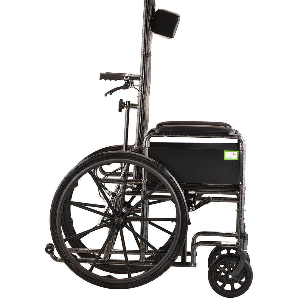 Recliner Wheelchair - 18" With Full Arms & Elevating Leg Rest 6180S