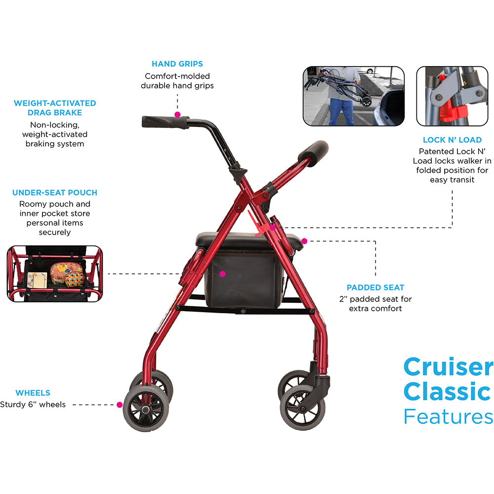 Nova Medical - Cruiser Classic Rollator 4200CRD