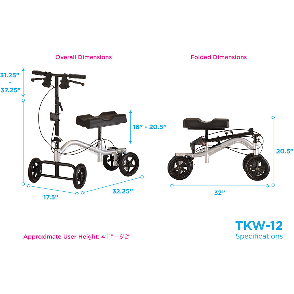 Turning Knee Walker Sliver TKW-12