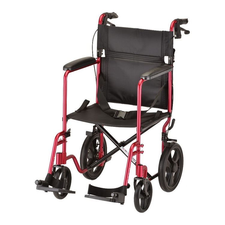 Nova Medical Lightweight Transport Chair with Hand Brakes (330)