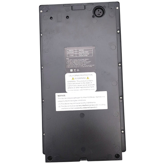 bottom of 12.5 amp hour battery, same as the 15 amp hour battery. The 6.5 amp hour battery is the same with the addition of a USB port