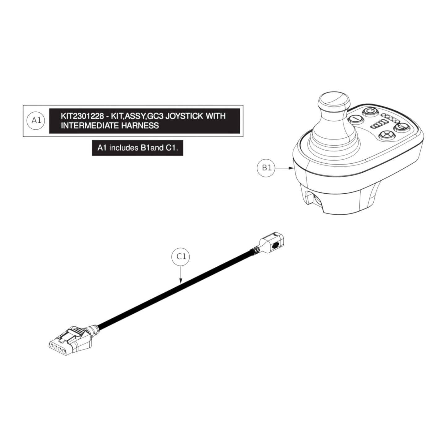 Pride Mobility - Joystick - CTLDC1574 - D51157.01, D51157.02, D51157.03