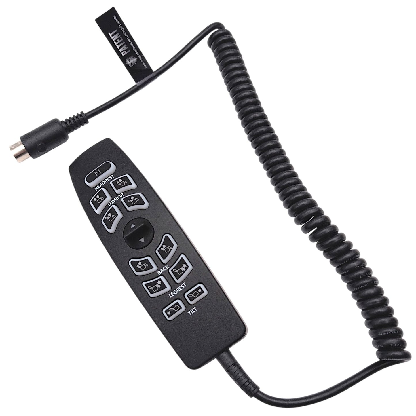 front with cable unwound to show length