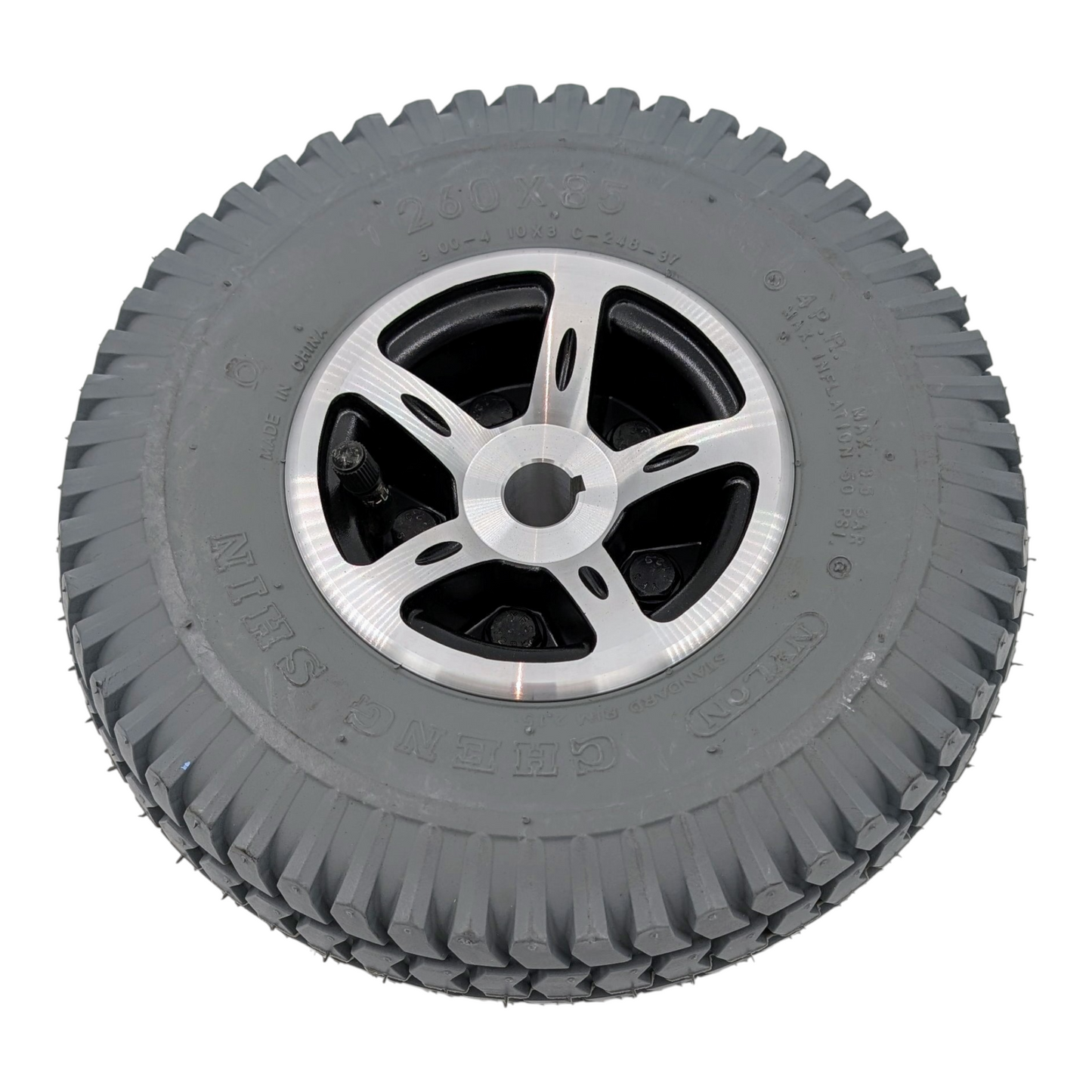Merits 32600056 | Pneumatic Rear Wheel Assembly for Pioneer 3 & 4