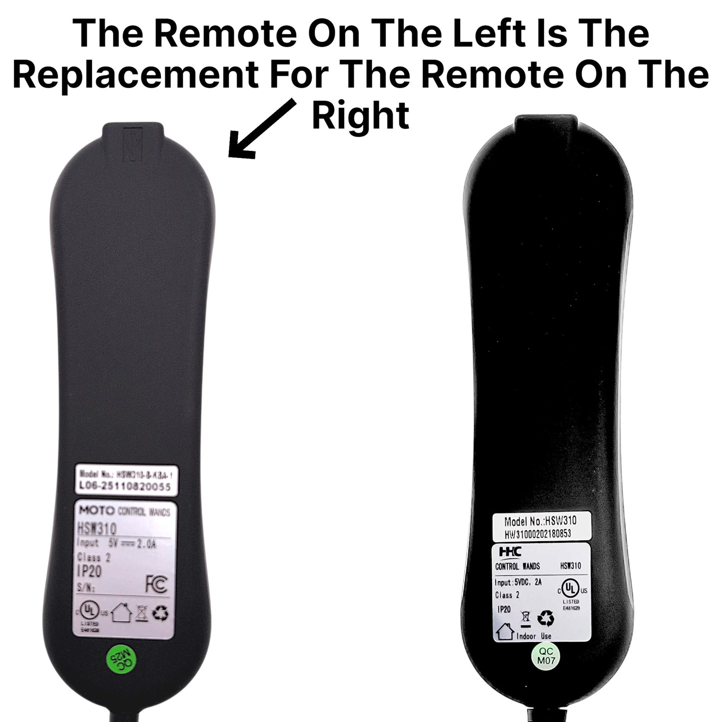 Moto Motion HSW310 Remote Hand Control 10-Button, 5-Pin, USB Replacement