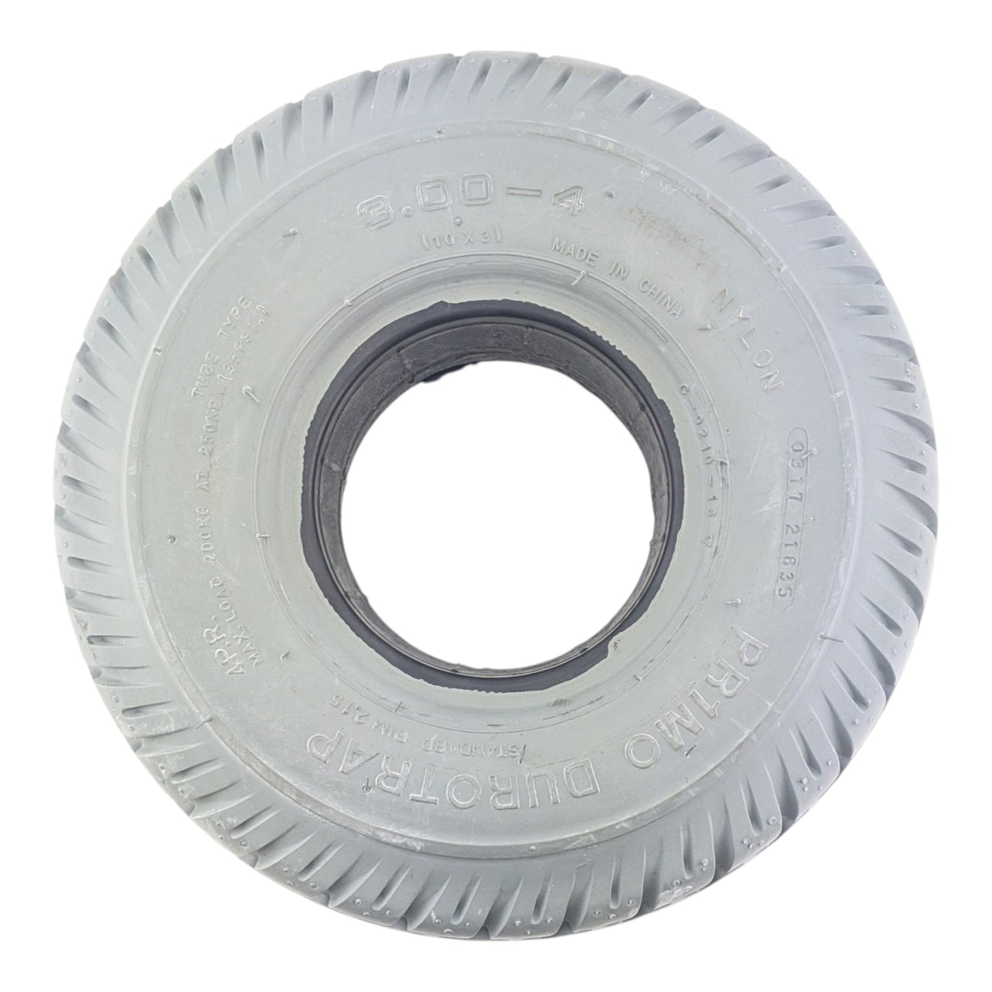 Pride Mobility - Black Foam Fill Wire With Gray Thread - 3.00-4 (10"x3", 260x85) Flat-Free - TIRSOLI1020