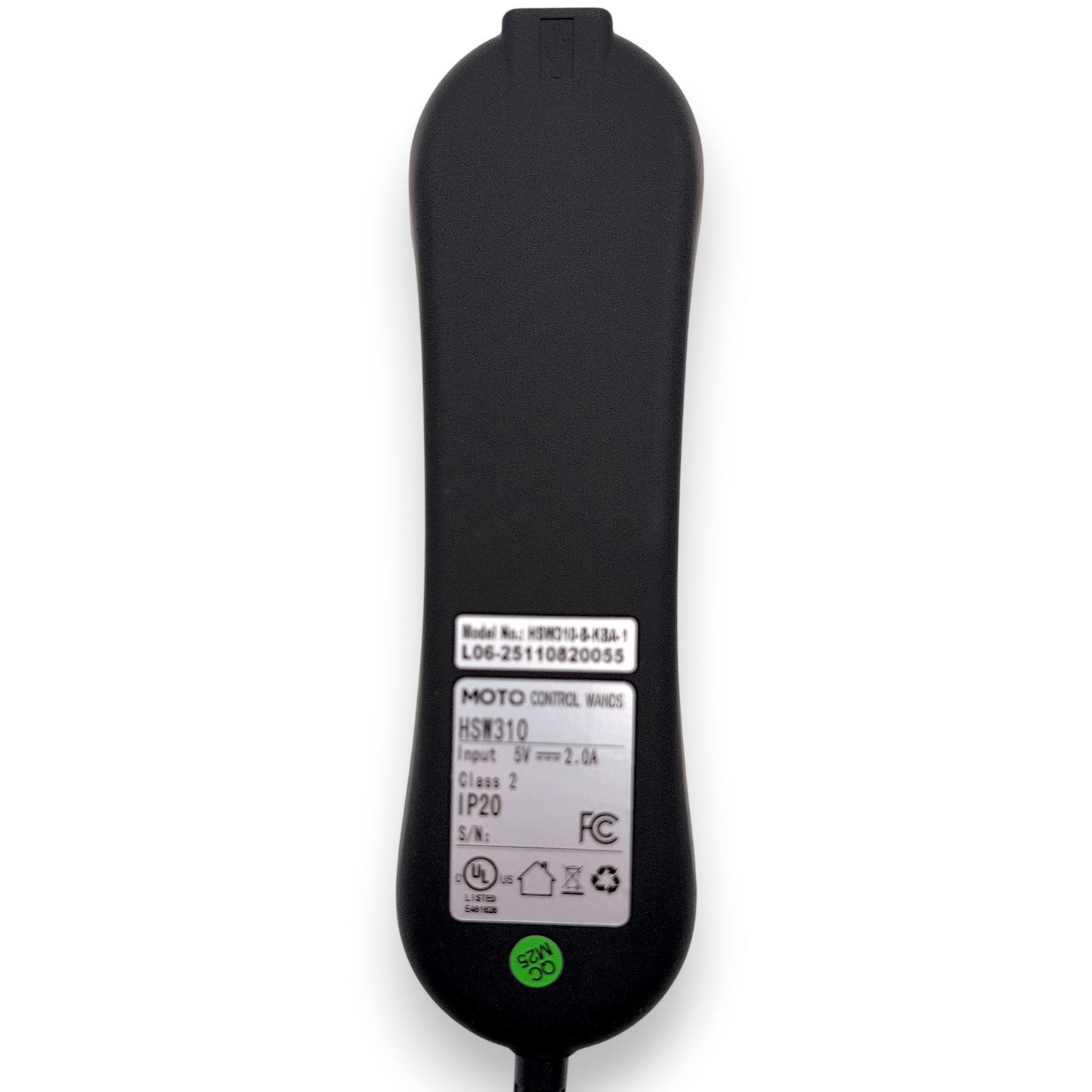 view of the back of the remote