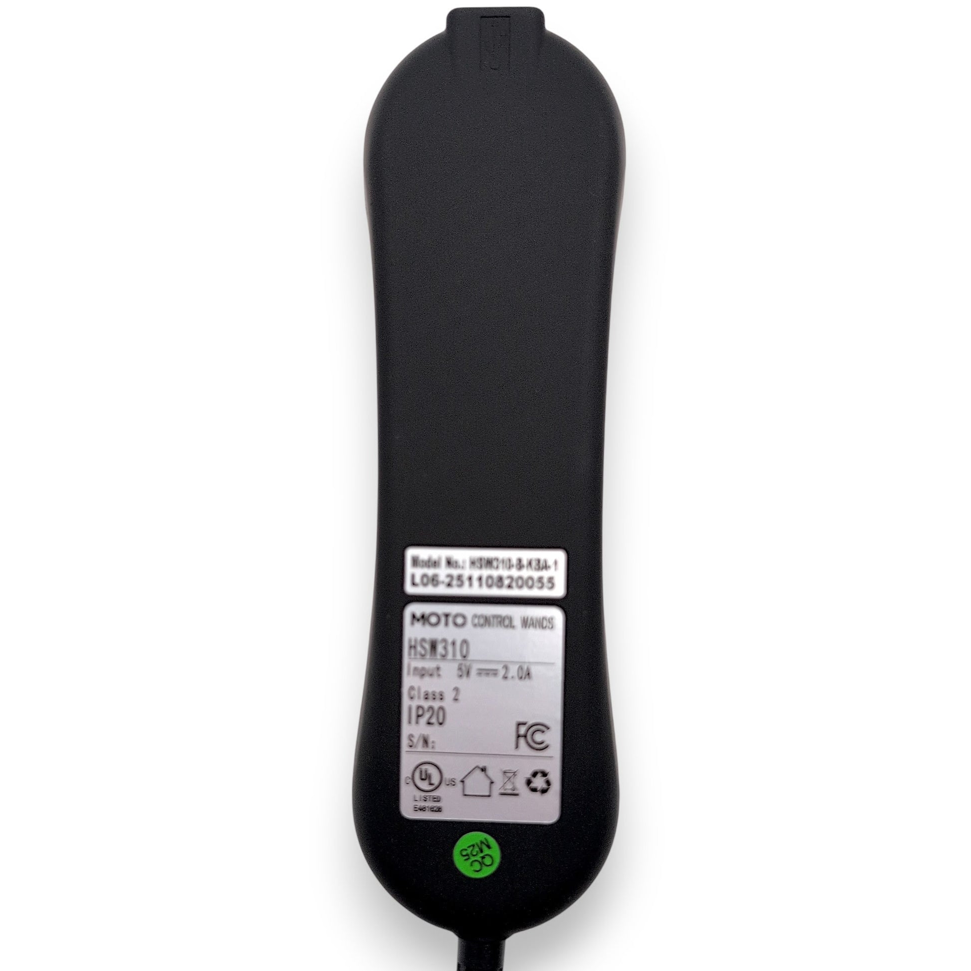 view of the back of the remote