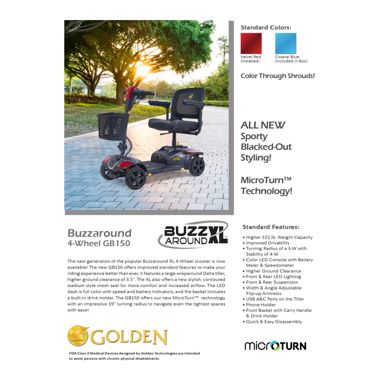 Golden Technologies Buzzaround XL Model GB150