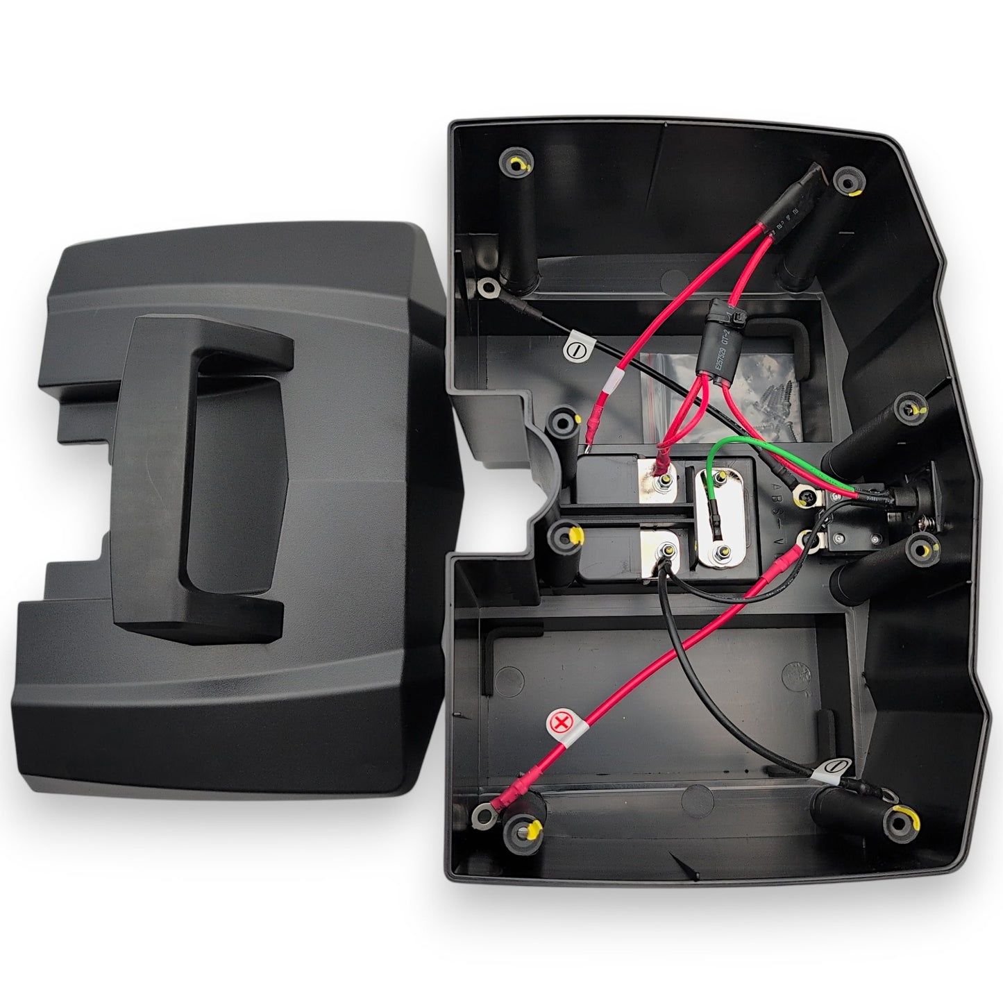 lid removed, shows inside of battery box