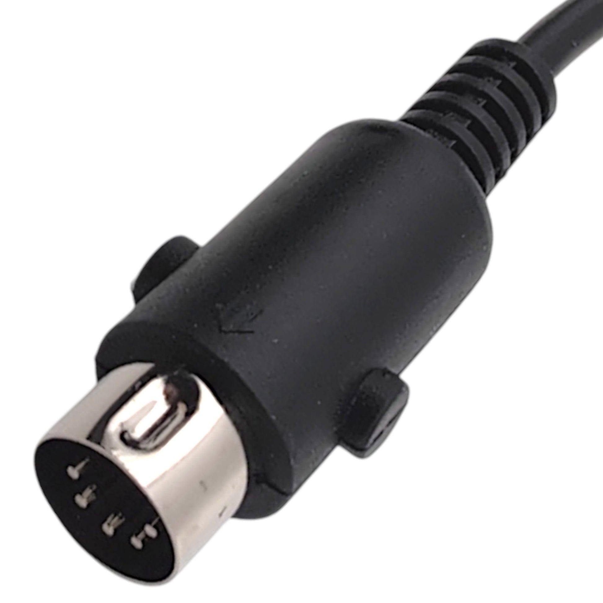 top/front view of 5-pin connector with all 5 pins in view