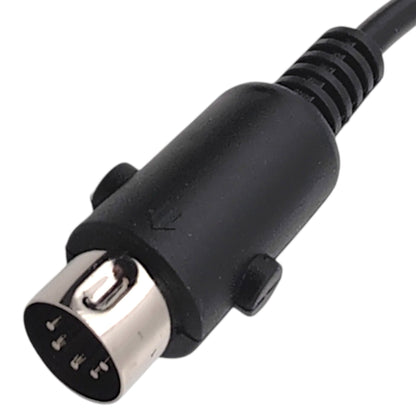top/front view of 5-pin connector with all 5 pins in view