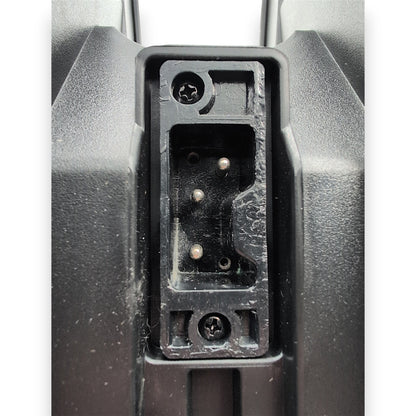 bottom connector that connects to the scooter. 3 pins