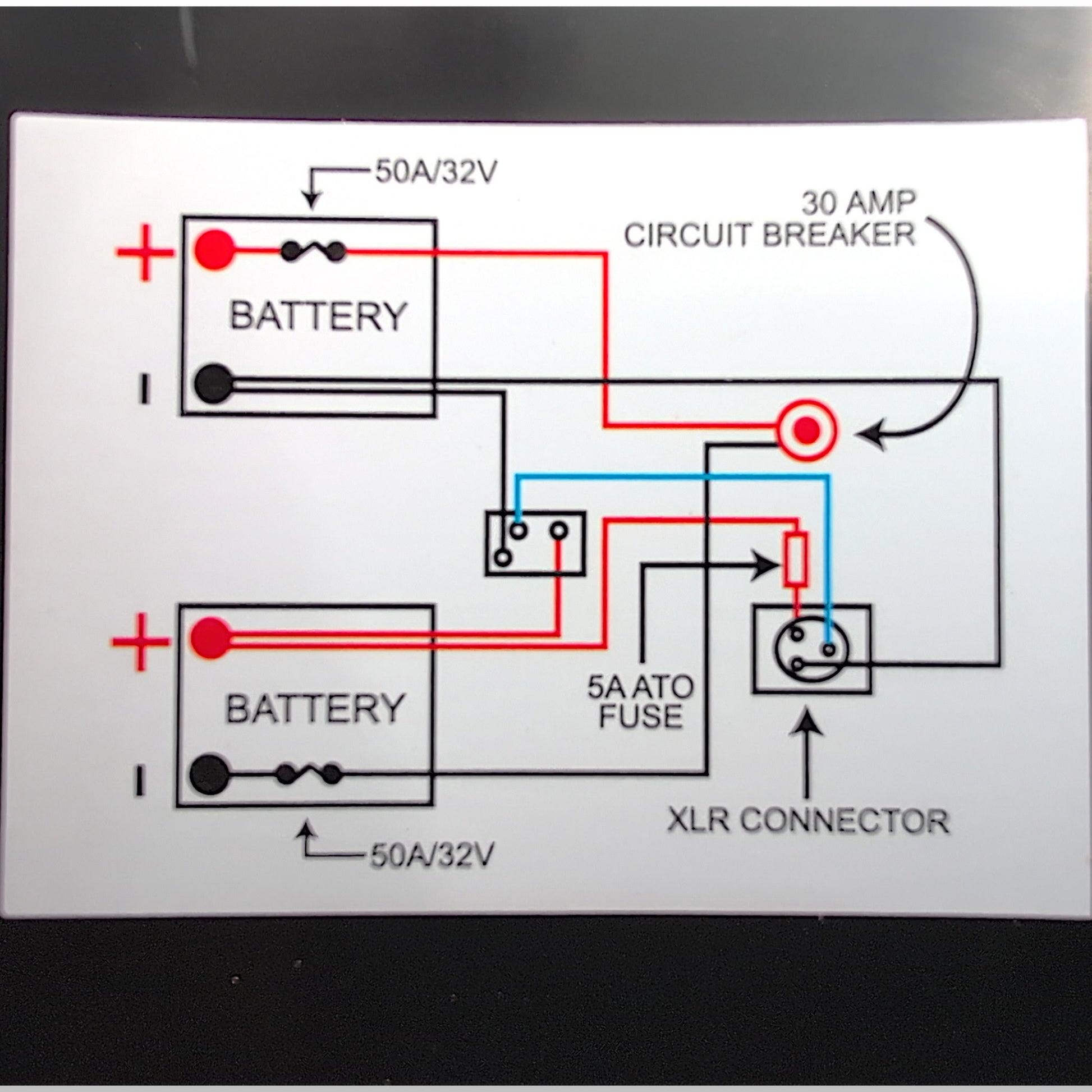 wiring schatic diagram found inside the underside of the battery packs lid