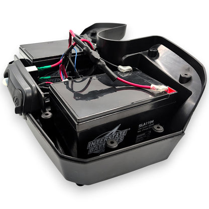 lid removed showing sla1104 batteries installed